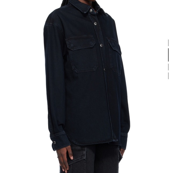 AGOLDE Black Camryn Denim Shirt - Picture 2 of 8